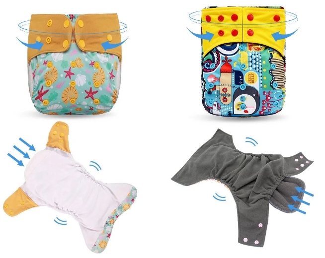 Fralda de pano de bolso